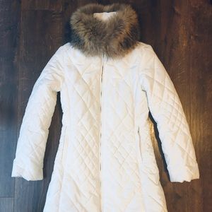 EUC Real Fur Trimmed Kenneth Cole Puffer Coat